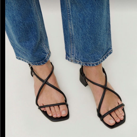 Reformation Shoes - Reformation Black Sandals
